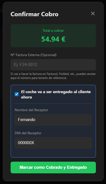 Confirmación de Cobro